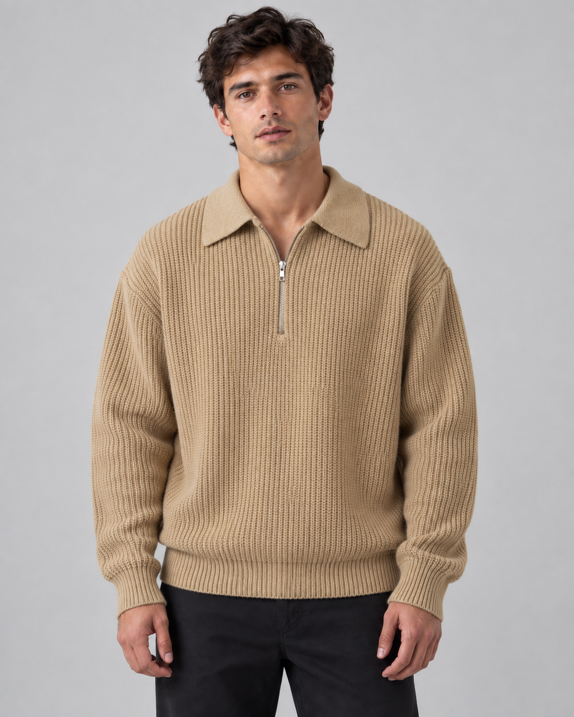 Half-zip sweater