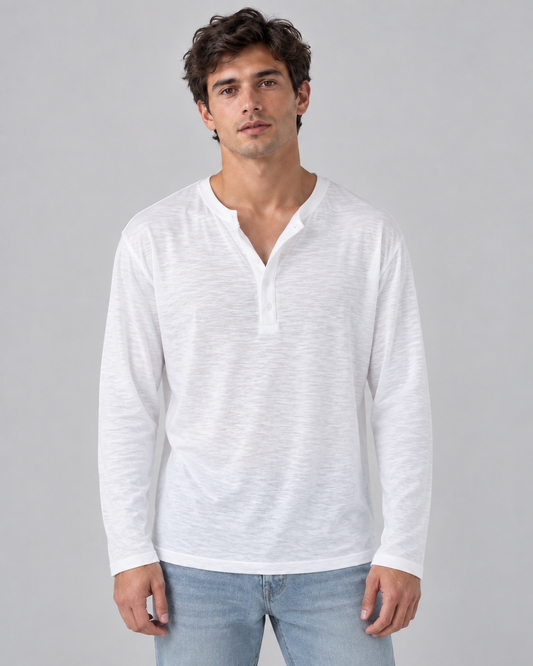 Long-sleeve Henley