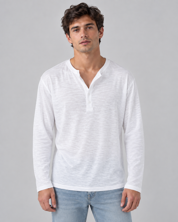 Long-sleeve Henley