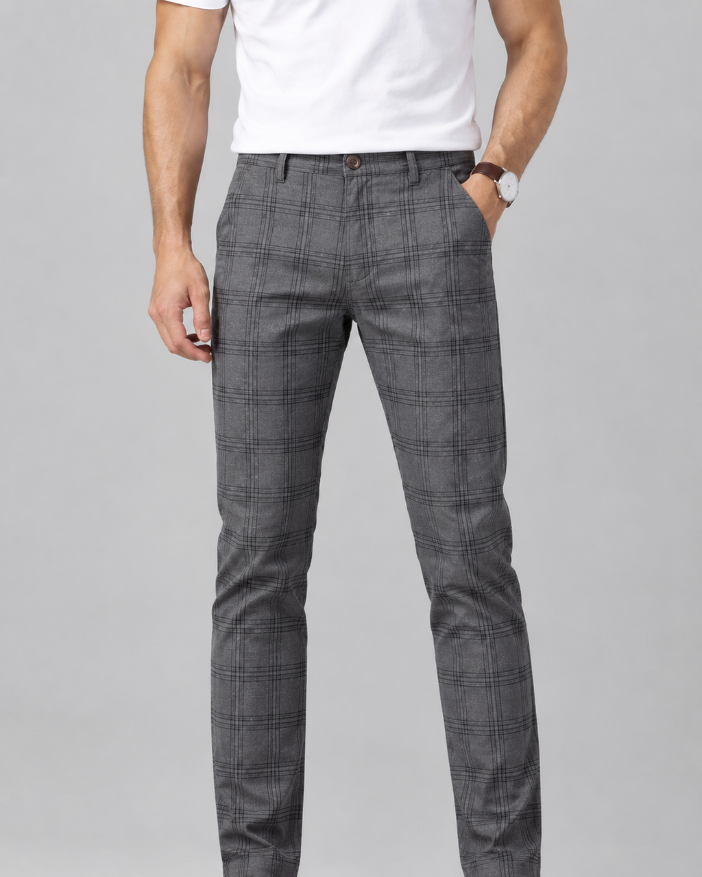 Plaid chinos
