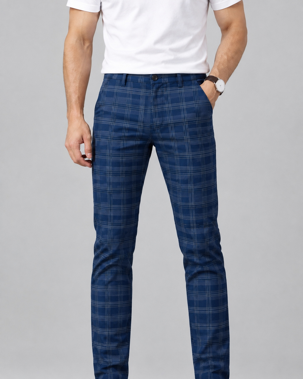 Plaid chinos